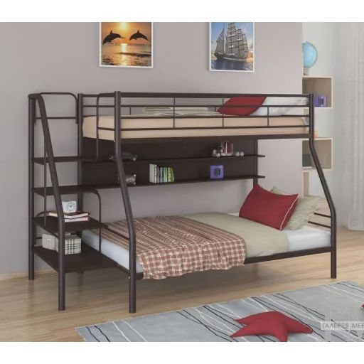 Двухъярусная кровать «Толедо 1П», с полками